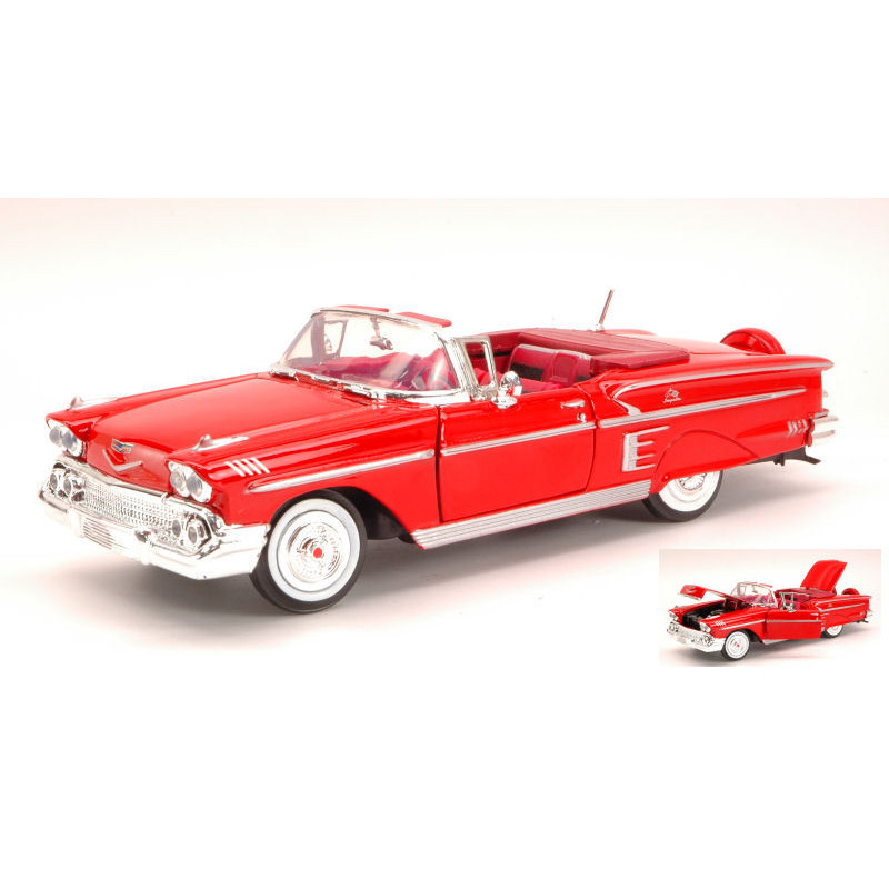 1:24 Motormax Chevrolet Impala 1958 Rosso