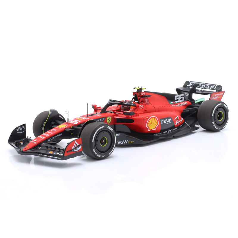 1:18 BBR Models Ferrari SF-23 Carlos Sainz N55  Winner GP Singapore 2023