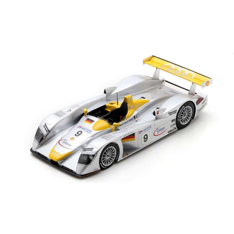 1:18 Spark Audi R8 N9 2nd 24H LE Mans 2000 Ortelli Aiello Mcnish