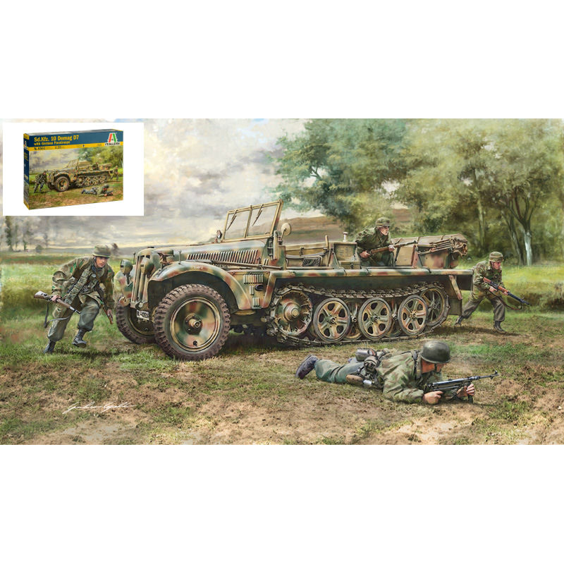 1:35 Italeri SD.KFZ.10 Demag D7 With German Paratroopers KIT