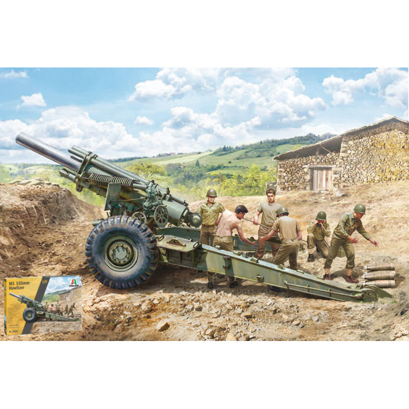 1:35 Italeri M1 155 mm Howitzer With Crew KIT