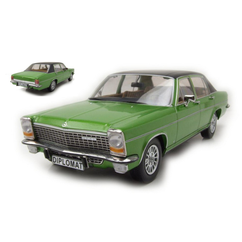 1:18 Modelcargroup Opel Diploopaco B 1972 Metallizzato Verde/nero Opaco