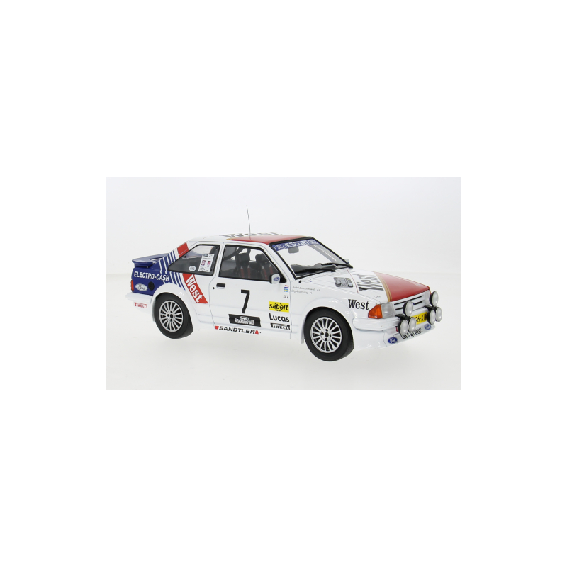 1:18 Modelcargroup Ford Escort MK III RS Turbo N7 Haspeng.rally 1985 Anderv. Schoonen