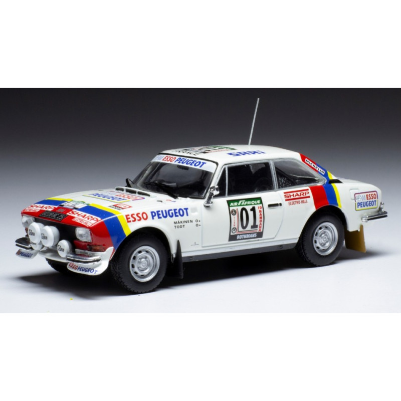 1:43 Ixo Model Peugeot 504 Coupe V6 N1 Rally Cote D'ivoire 1978 Makinen/todt