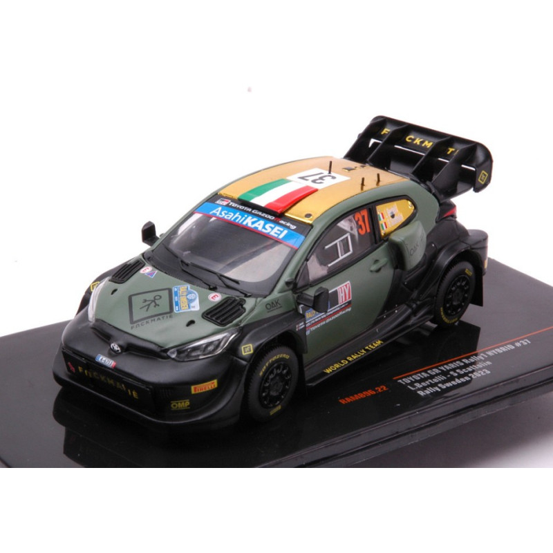 1:43 Ixo Model Toyota Yaris WRC N37 Rally Sweden 2023 Bertelli Scattolin