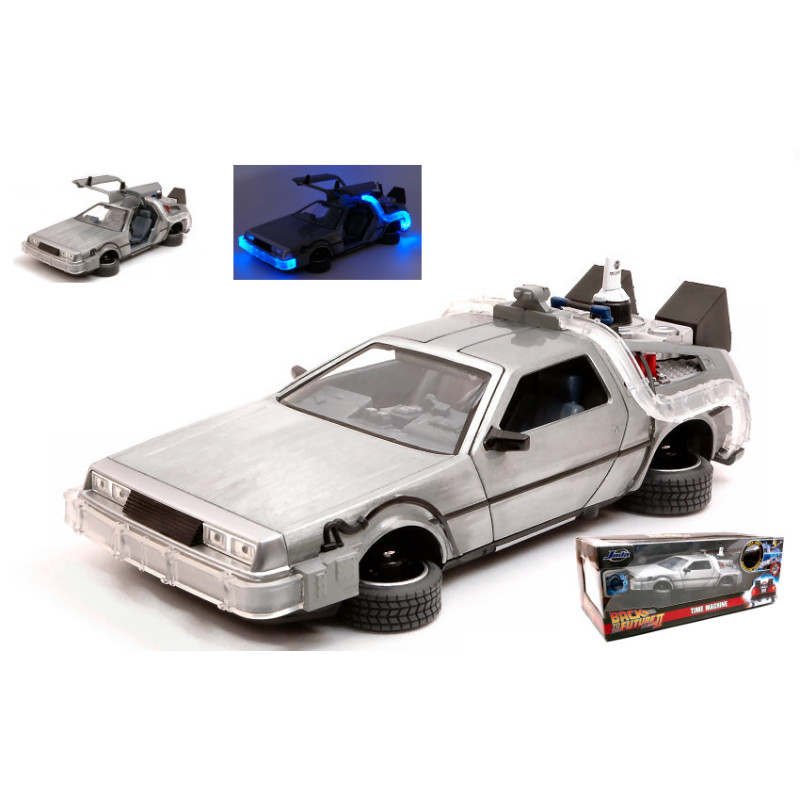 1:24 Jada Toys DE Lorean Back TO THE Future II Flying Version+chiaros TRY ME