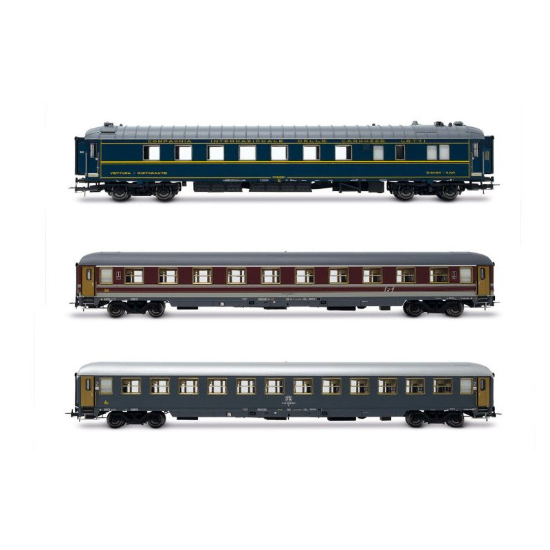 1:87 Rivarossi FS 3 Carrozze RISTORANTE,1a Classe, 2a Classe Alpen Express Ep.ivb