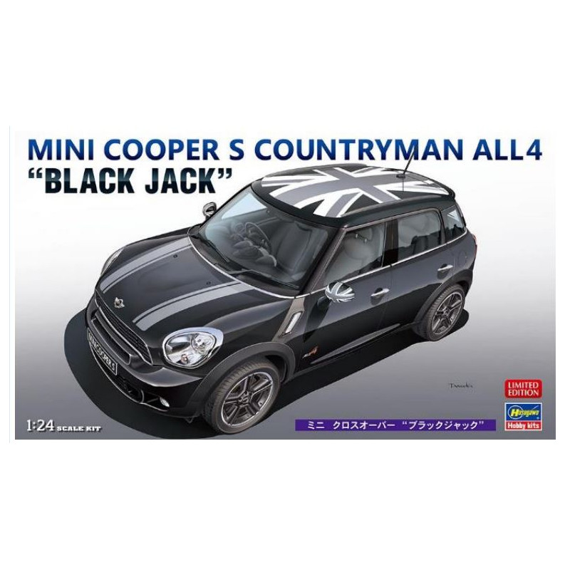 1:24 Hasegawa Mini Cooper S Countryman ALL.4 Nero Jack KIT