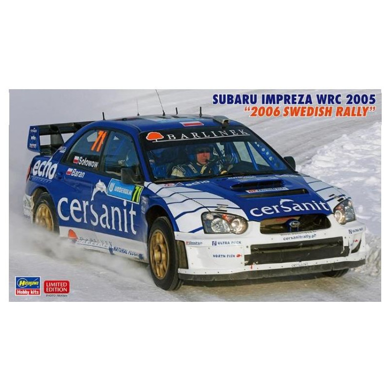 1:24 Hasegawa Subaru Impreza WRC 2005, 2006 Sweden Rally KIT