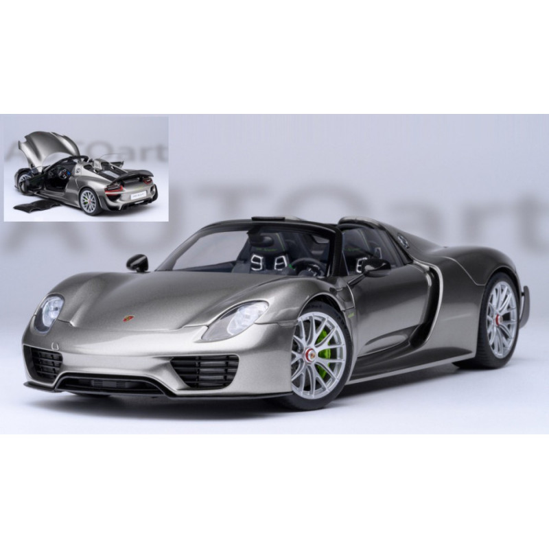 1:18 Autoart Porsche 918 Spyder 2013 Argento Weissach Package