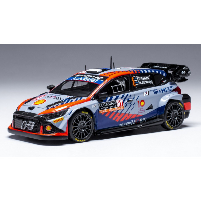 1:43 Ixo Model Hyundai i20 N WRC N8 Rally Monte Carlo 2024 Tanak/jarveoja