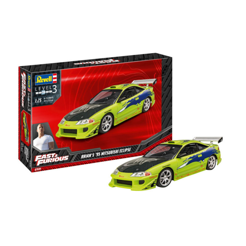 1:25 Revell Fast & Furious   Brian's 1995 Mitsubishi Eclipse   KIT