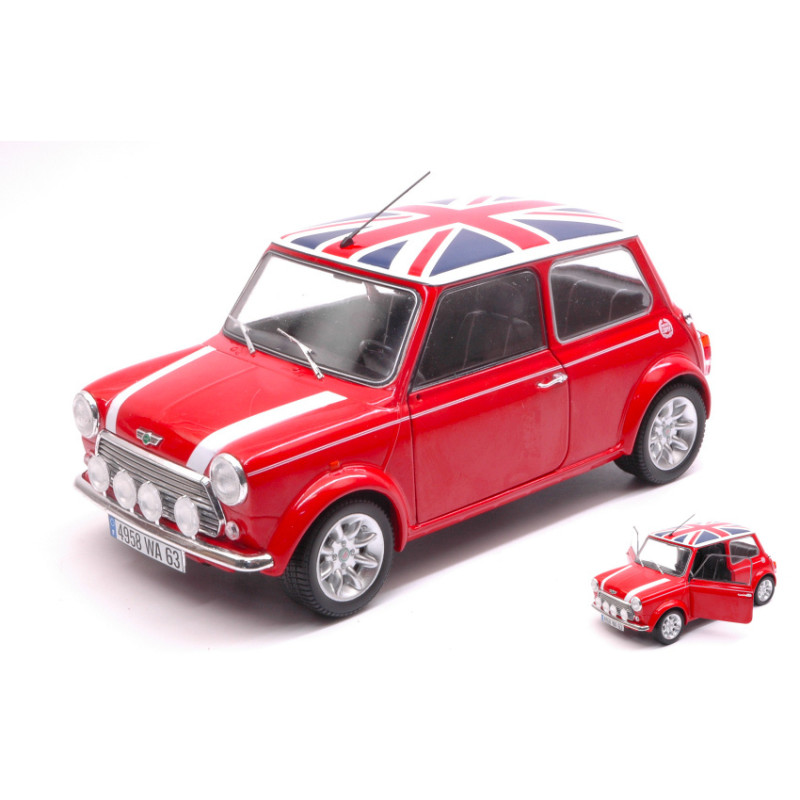 1:18 Solido Mini Cooper Sport 1997 Rosso + Flag