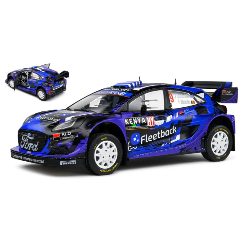 1:18 Solido Ford Puma RALLY1 N9 Rally Safari Kenya 2022 Serderidis Miclotte