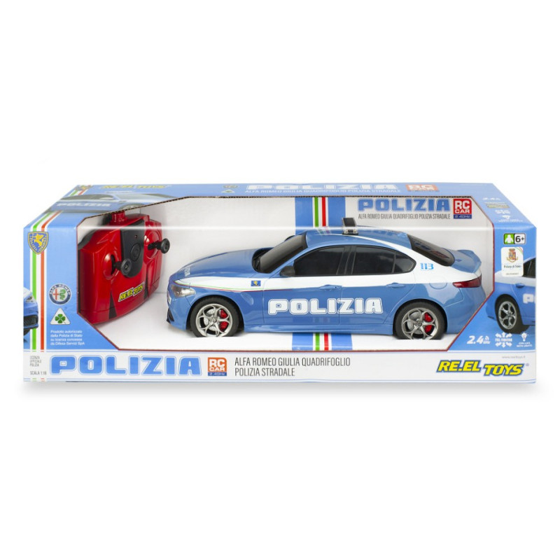 1:18 Re.el.toys Alfa Romeo Giulia Polizia Radiocomando