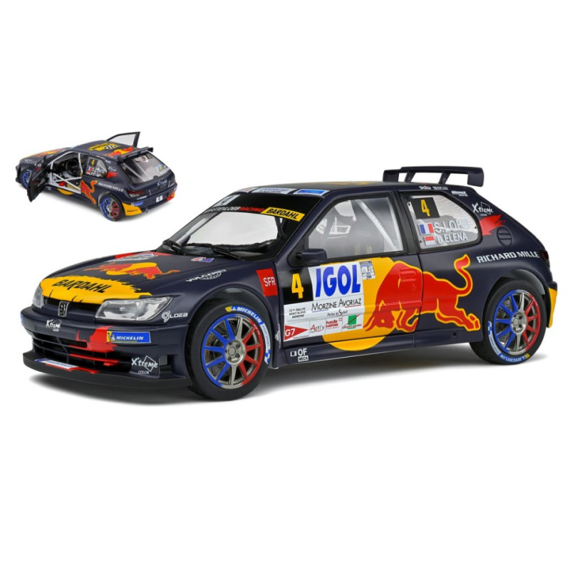 1:18 Solido Peugeot 306 Maxi N4 Rally DU Mont Blanc 2021 S.loeb/d.elena