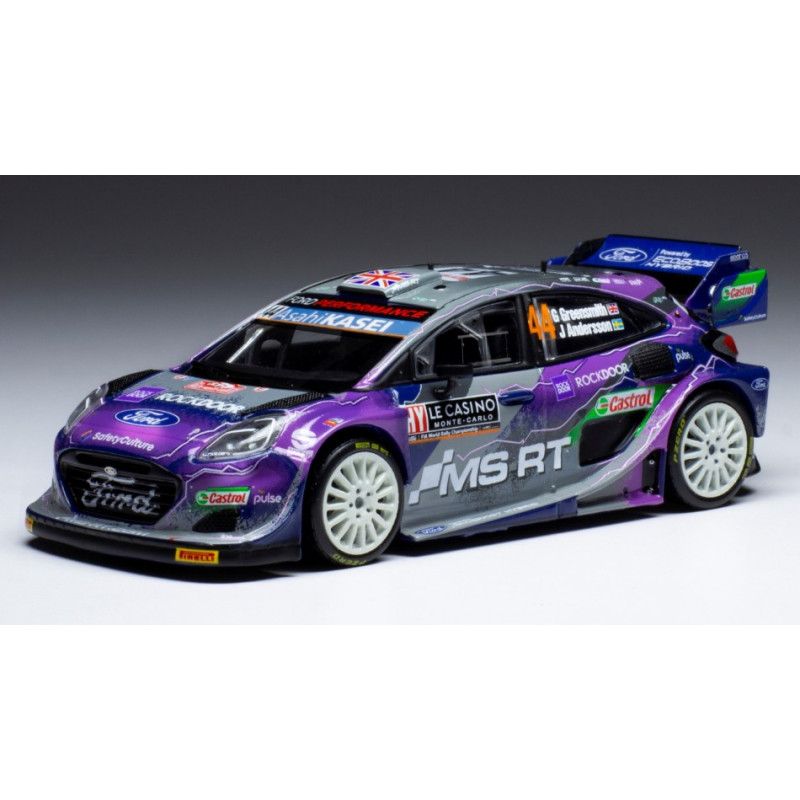 1:43 Ixo Model Ford Puma WRC N44 Rally Monte Carlo 2022 Verdesmith/andersson