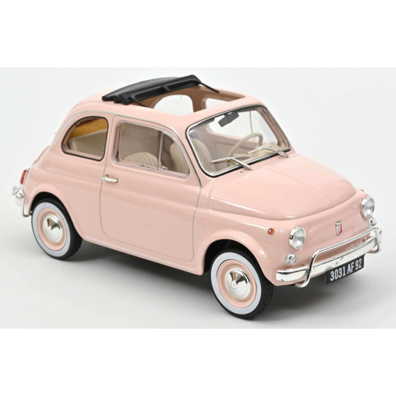 1:18 Norev Fiat 500 L 1968 Rosa With Special Birth Pack