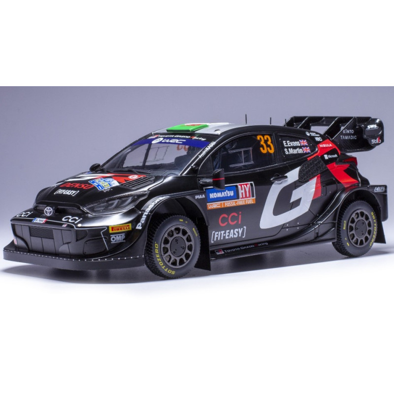 1:18 Ixo Model Toyota Yaris WRC N33 Rally Sweden 2024 Evans Martin