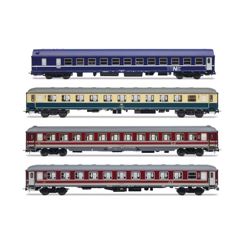 1:87 Rivarossi FS Dbns 4 Unit Pack 1 Carrozze Italia Olanda Ep.v