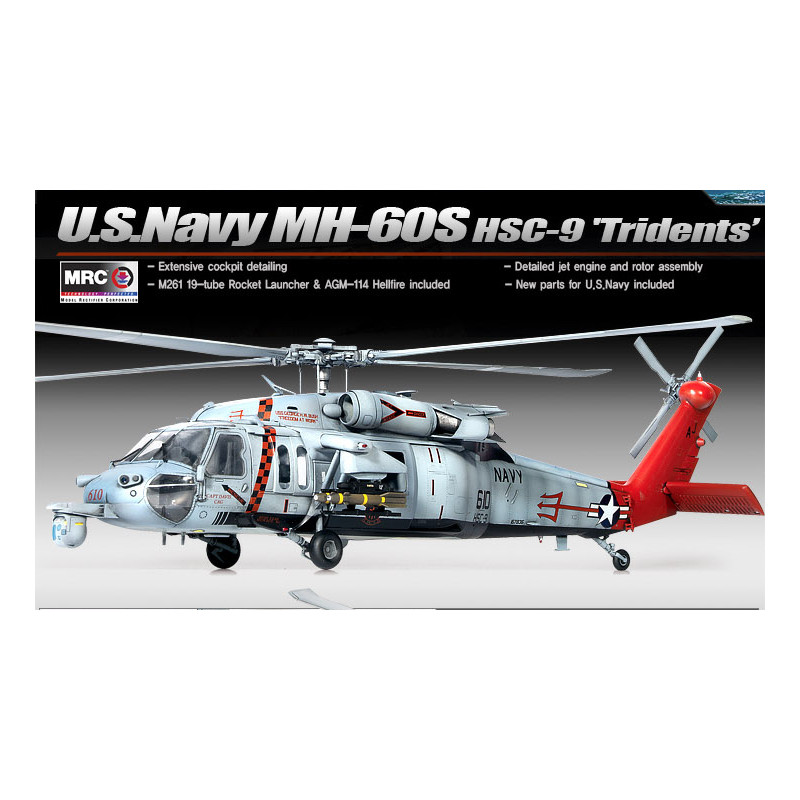 1:35 Academy U.s.navy MH 60S HSC 9 Tridents KIT