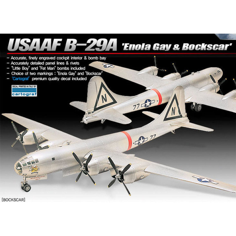 1:72 Academy B 29A Enola GAY Bocks CAR KIT