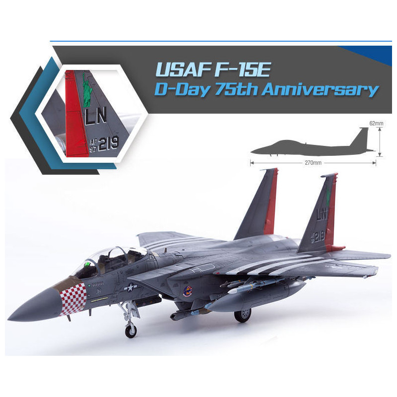 1:72 Academy Usaf F 15E D DAY 75th Anniversary KIT