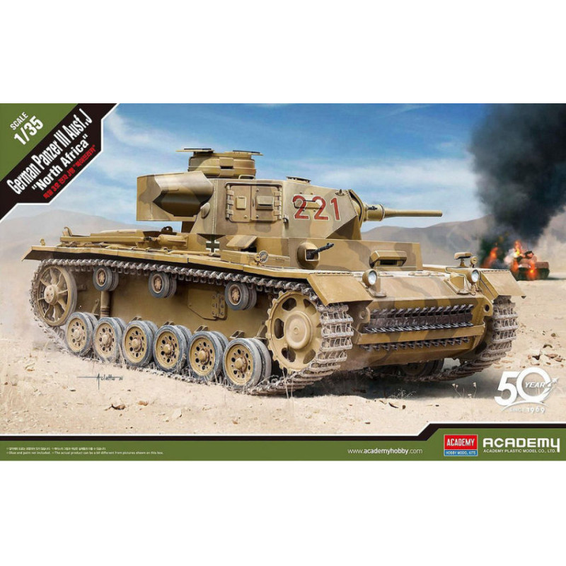 1:35 Academy German Panzer III Ausf.j North Africa KIT