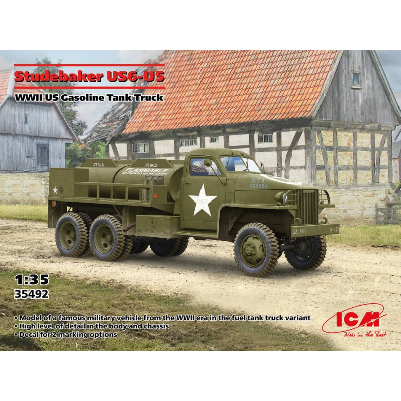 1:35 ICM Studebaker US6 U5 Wwii US Gasoline Tank Truck KIT