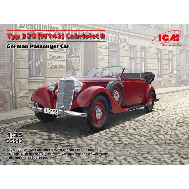 1:35 ICM Mercedes TYP 320 W142 Cabriolet B German Passenger CAR KIT