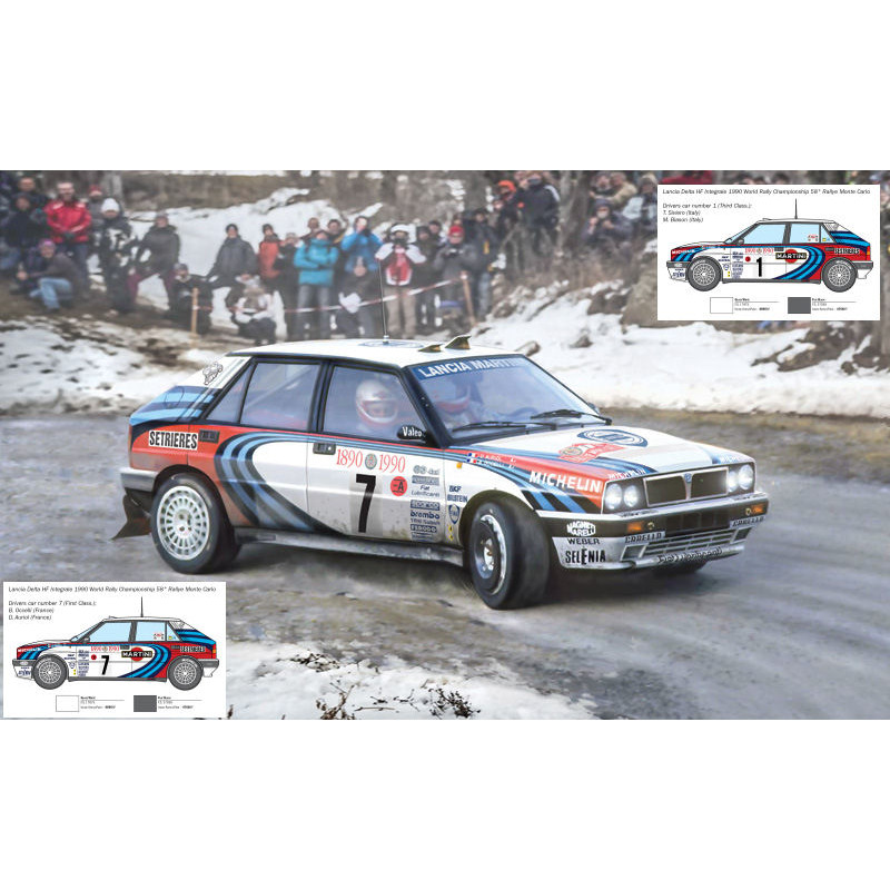 1:24 Italeri Lancia Delta HF Integrale Monte Carlo 1990 Version N1 OR N7 KIT