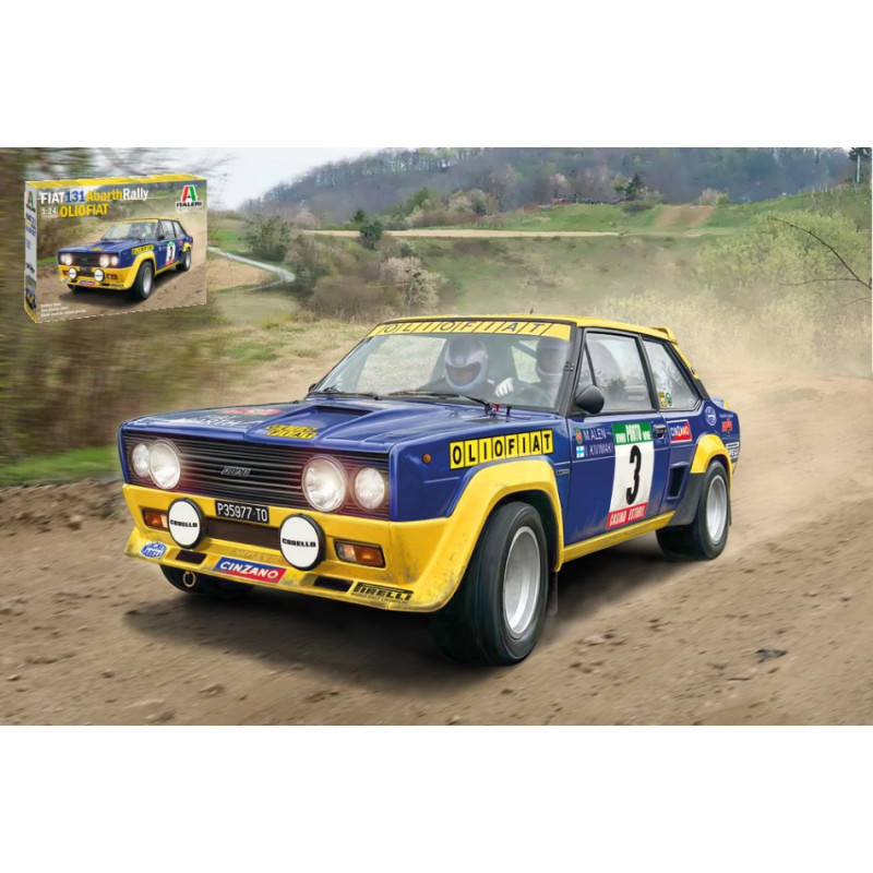 1:24 Italeri Fiat 131 Abarth Rally Olio Fiat KIT