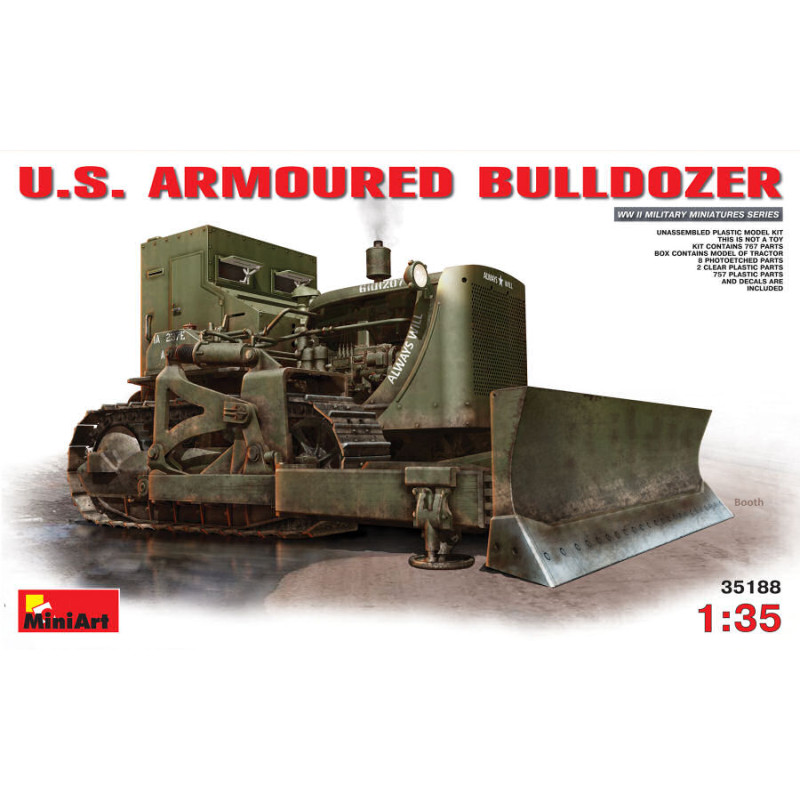 1:35 Miniart U.s. Armoured Bulldozer KIT