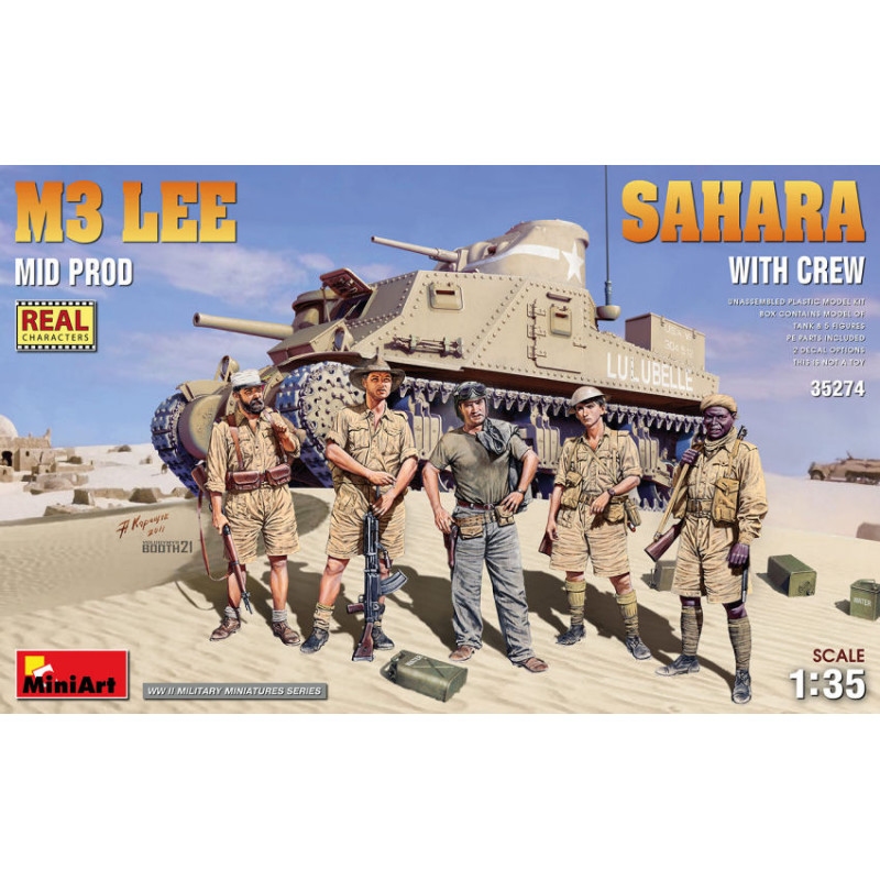 1:35 Miniart M3 LEE MID Prod.sahara W/crew KIT