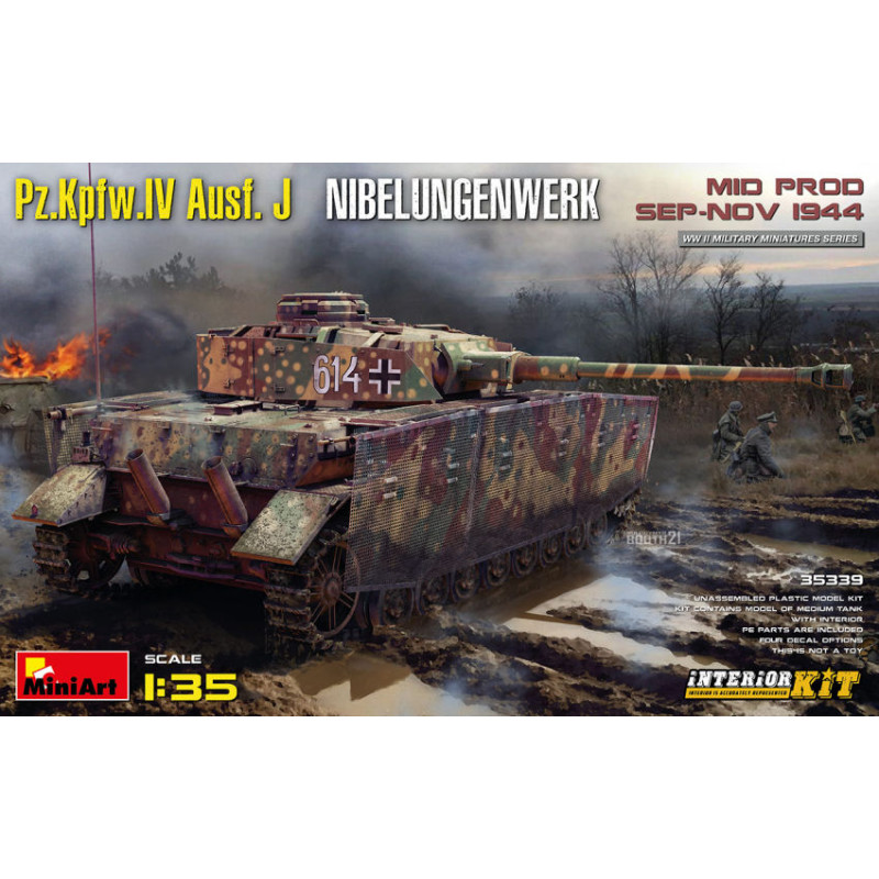 1:35 Miniart Pz.kpfw.iv Ausf.j Nibelungenwerk MID Prod.interior KIT