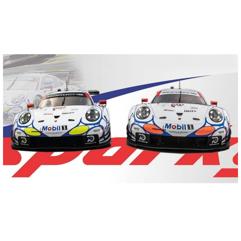 1:64 Spark Porsche 911 RSR N911/N912 Petit LE Mans 2018 SET