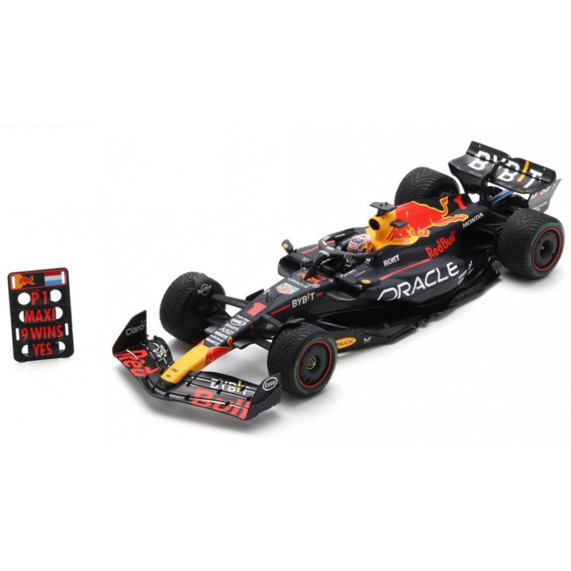 1:18 Spark RED Bull N1 Winner Dutch GP 2023 MAX Verstappen 2023 W/pit Board