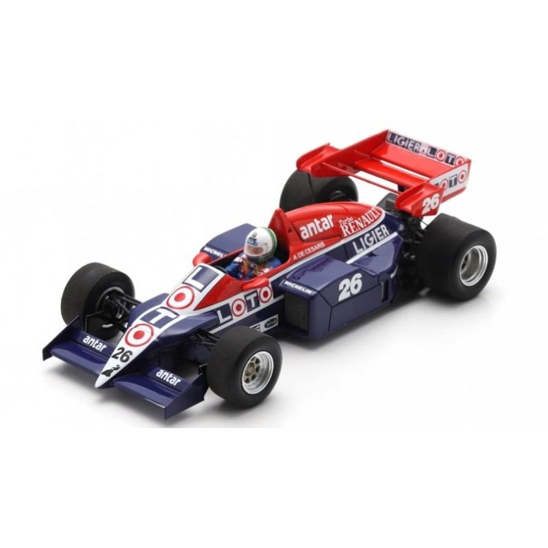 1:43 Spark Ligier JS23B N26 European GP 1984 Andrea DE Cesaris